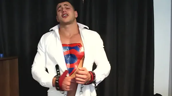 XXX Sexy Lycra Superman Muscle Hunk Defeated To Cum mega Videos