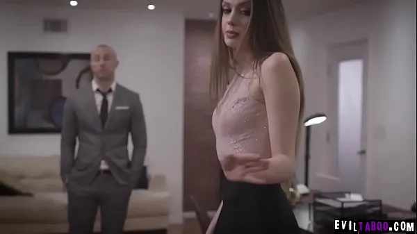 XXX Hot teen dauther Elena Koshka was shocked that his stepdad exchange her pussy to his horny boss for his business deal mega Videos