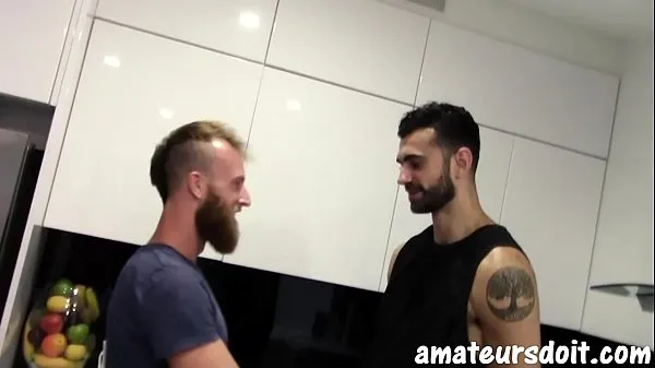 XXX AmateursDoIt - Bearded studs fuck after hot oral session in the kitchen mega Videos